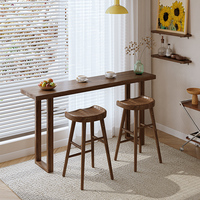 Ensemble de table de bar en bois massif de style moderne, bar haut, café, salon de thé, usage domestique, balcon