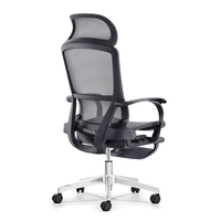 Chaise de bureau ergonomique en maille avec repose-pieds, chaise d'ordinateur inclinable réglable, chaise de direction