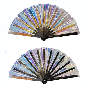 2022热销竹色彩虹色粉丝大手扇，为舞蹈派对举办粉丝 - Product Image 1