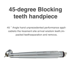 Minno Pieza de mano dental de turbina de alta velocidad de 45 grados, plateada, Mg06 Clase III - Product Image 3