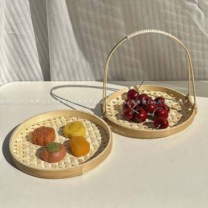 ถาดเสิร์ฟไม้ไผ่สไตล์หนานหยาน พร้อมช่องใส่ขนมและผลไม้ สำหรับร้านอาหาร ใช้ในเชิงพาณิชย์ - Product Image 4