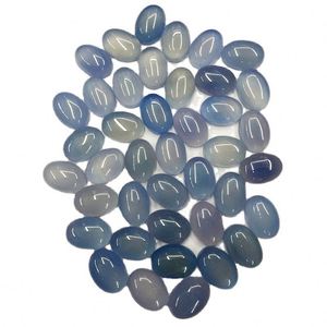 Soltos <span class=keywords><strong>Gemstone</strong></span> Ovos Fabricantes Fornecimento Em Forma de Ovo Natural Azul Calcedônia Anel Gem Artesanato Moda Simples Calcedônia Pingente - Product Image 5