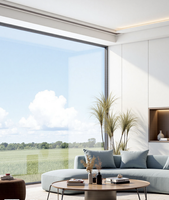 Ventanas Abatibles de Aluminio con Marco Negro, Doble Acristalamiento, Resistentes a Impactos, Estilo Americano Moderno, Aislamiento Térmico con Argón