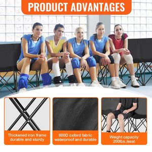 Db Wholesale <b>8</b> <b>Seat</b> Portable Folding Camping Bench With Backrest Aluminum Oxford Fabric Outdoor <b>Garden</b> Chair - Product Image 5