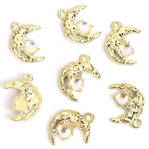 Set di Ciondoli Celestiali per Gioielli, Pendenti Luna Stella <span class=keywords><strong>Sole</strong></span> in Oro e <span class=keywords><strong>Argento</strong></span> con Perle di Opale, Accessori per Creazione di Gioielli Fai-da-Te - Product Image 6