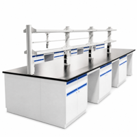 Meubles de laboratoire SCEELAB, banc de laboratoire tout acier avec étagère à réactifs en option, table de laboratoire, table d'expérimentation pour écoles et hôpitaux