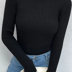 Sweater wanita, Turtleneck wanita Sweater ramping wanita, atasan dasar rajut lembut kasual lengan panjang
