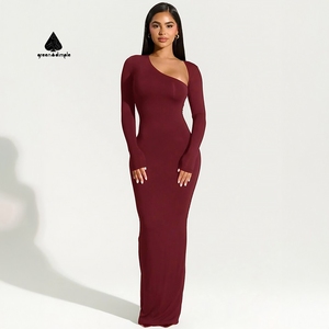 Personalizza il Tuo Design: Abito da Donna a <span class=keywords><strong>Maniche</strong></span> <span class=keywords><strong>Lunghe</strong></span>, <span class=keywords><strong>Vestito</strong></span> Aderente Casual <span class=keywords><strong>con</strong></span> <span class=keywords><strong>Spacco</strong></span> Posteriore, Abito da Festa per Discoteca - Product Image 1