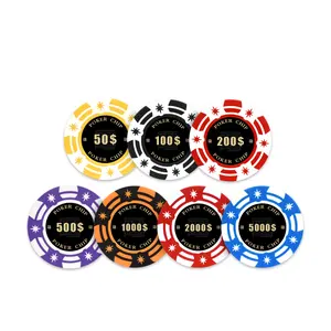 YH Gambling Games Chips Digital Printing Poker Chip Set Custom Design Chips With RFID