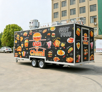 Food Truck avec Cuisine Complète, Pizza, Glaces, Barbecue, Remorque Alimentaire avec Toilettes, Chariot Alimentaire Mobile USA