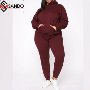Unisex 100% algodón francés Terry gimnasio Fitness conjuntos logotipo personalizado Sudadera con capucha Jogger sudadera pantalones de chándal ropa elegante para correr - Product Image 6