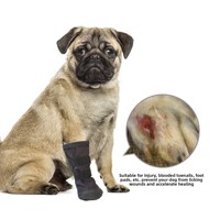 Vente chaude chaussures de pied de chien en caoutchouc Durable Anti-Lick fournitures auxiliaires pour animaux de compagnie pour les blessures aux pattes de chien pour l'extérieur pour le nouvel an