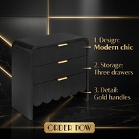 Table de chevet moderne en MDF avec poignée dorée, meuble de chambre à coucher, table de chevet avec tiroir pour appartement ou salle de bain