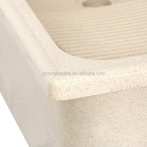 Lavatoio Doppio in Fibra di Vetro e Plastica, Realizzato a Mano in Un Unico Pezzo, Design Moderno per Uso Commerciale, Balcone, Giardino e Lavanderia - Product Image 4