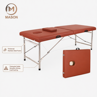 Table de soin spa pliable professionnelle moderne avec cadre en acier inoxydable, éponge haute densité, durable, confortable et portable pour salon