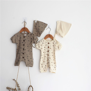 Nueva Ropa de Bebé Personalizada de Moda, 100% Algodón, Estampado Waffle, Mameluco para Recién Nacido, Pelele para Bebé Niño - Product Image 2