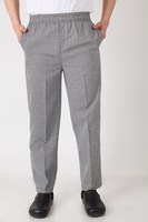 Mélange de coton et de polyester Pantalon de chef unisexe uniforme à carreaux confortables et amples Pantalon de chef Pantalon de chef