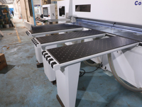 Scie à panneaux CNC robuste MA-KS838CP de 3800 mm avec poutre de pression haute stabilité pour usine de meubles