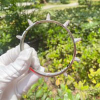 Pulseras de Espigas con Incrustaciones de Circonita Cúbica, Estilo Hip Hop, Rap, Joyería Brillante, Personalidad, 2024
