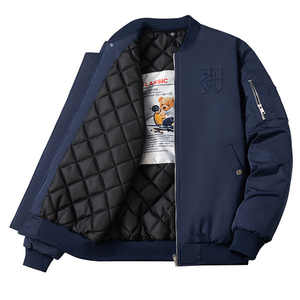 <span class=keywords><strong>Veste</strong></span> d'hiver brodée de haute qualité LAYENNE, style <span class=keywords><strong>aviateur</strong></span> vintage avec fermeture éclair, logo personnalisé - Product Image 4