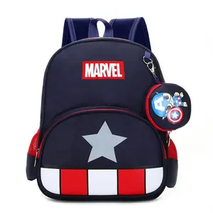 Mochila de tela Oxford para niños, morral escolar de Spiderman, Iron Man, Capitán América, Marvel