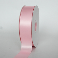 Paling Laris 100% poliester pita Satin merah muda 4cm pita Hari Valentine buket bunga yang diawetkan dekorasi hadiah