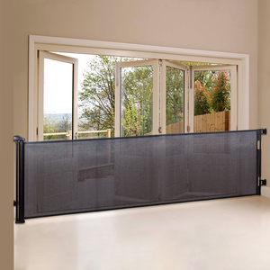 Barrière de sécurité pour bébé noire de 51 à 97 pouces et barrière de sécurité pour bébé noire de 31 pouces de haut, rétractable pour les escaliers, barrières de sécurité super larges pour les animaux domestiques, barrière de sécurité pour enfants - Product Image 2