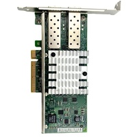 Interfaz Ethernet PCIe 100 X8 de 2,0 Mbps, puerto dual SFP +, controlador de Gb/s con cable externo para servidor en stock