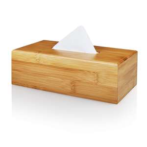 High Quality Bamboo Paper Tissue Holder Box <b>Napkin</b> <b>Dispenser</b> Holder - Product Image 6
