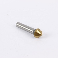 Foret fraise à chanfreiner à 3 cannelures 90 degrés HSS, fraise à chanfreiner 4,5-50 mm en acier rapide, outil de perçage de trous métalliques