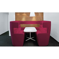 Ensemble de canapé de salon de bureau modulaire moderne personnalisable à dossier haut, avec isolation acoustique en tissu pour bureau à domicile et salon