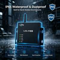 Repetidor de Señal LoRa Configurable BLE, 22dBm, Potencia Ajustable, Unidad de Cascada Multinivel, IP65 Impermeable, 5-15km de Alcance Visible