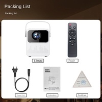 Projecteur intelligent Android portable pour cinéma maison, dortoir, petite chambre, fonctionnalités 3D, utilise le téléphone, 720p