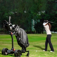 Chariot de golf électrique 2026 Caddy 4 roues avec moteur 500W, télécommande, pliable, fonction 'Follow Me'