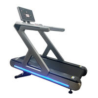 Caminadora Comercial con Luz LED Roja Frontal, Amortiguación de Impactos, Equipo de Fitness Silencioso para Gimnasio o Estudio
