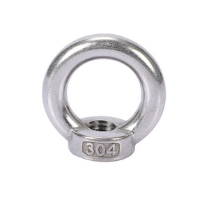 Perno de ojo de acero inoxidable Qianye M4 M5 M6 M8 M10 M12 DIN582, hexágono interno, métrico, grado A 304, tuerca de elevación marina - Product Image 1