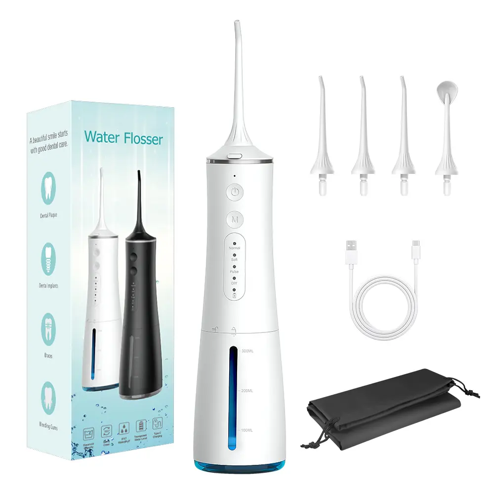 4 memeleri IPX 8 elektrikli taşınabilir diş duşu Oral Irrigator waterpick