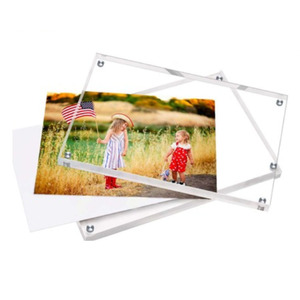 Tamaño personalizado acrílico montaje en pared flotante colgante foto póster Marco de exhibición con soporte - Product Image 1