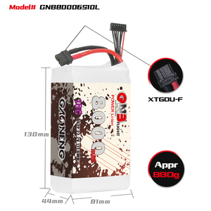 GNB GAONENG 6S 8000mAh 22,2 V 10C XT60 Li-ion Ion Litio 21700 Cell RC Paquete de batería para RC Boat Cars Drone - Product Image 3