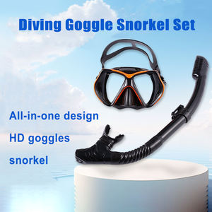 Nouvelles lunettes de plongée en silicone à <span class=keywords><strong>grande</strong></span> monture avec miroir et dispositif anti-buée pour hommes et femmes Ensemble de tubes respiratoires pour la plongée en apnée - Product Image 3