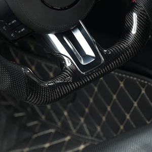 พวงมาลัยรถยนต์ทำจากคาร์บอนไฟเบอร์แท้แบบเจาะรูเหมาะสำหรับรถฟอร์ด - Product Image 3