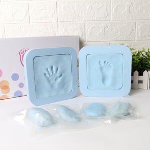 2026 Wholesale Angel Theme Baby Footprints Commemorative Handprint Ornaments Keepsake Christmas <strong>Air</strong> <strong>Dry</strong> <strong>Clay</strong> <strong>Sculpture</strong> - Product Image 4