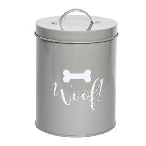 Dog Storage Powder Coated Dog Food Canister Pet Food Storage Bin Metal Canister Dog Treats Jar