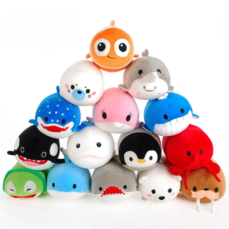 New arrival ocean doll plush toys stuffed animal foam particles toy prize claw doll 8 Inch plush toys