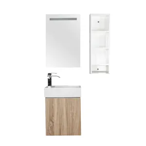 18'' Small Narrow Short Modern Single Bathroom Vanity and Sink Set