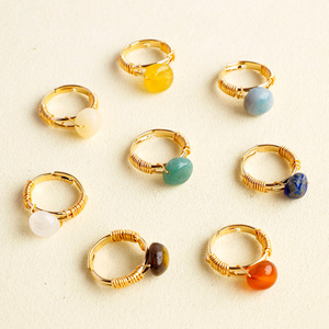 Bague en <span class=keywords><strong>pierre</strong></span> naturelle roulée, vente en gros d'usine, tendance mode pour femmes et hommes, collection guérison, cadeau quotidien - Product Image 6