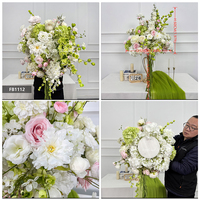 Fleurs artificielles d'hortensia de haute qualité DKB, aspect réaliste, centre de table, boules de fleurs artificielles pour la décoration de table de mariage