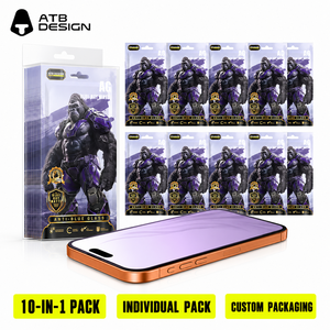 Lot de <span class=keywords><strong>10</strong></span> protections d'écran en verre trempé mat anti-lumière bleue pour <span class=keywords><strong>iPhone</strong></span> 18 17 16 15 Pro Max, anti-reflet et sans bulles - Product Image 1