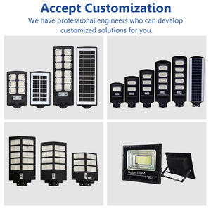 户外IP65防水太阳能路灯一合一太阳能Led路灯200w 300w运动传感器LED太阳能路灯 - Product Image 4