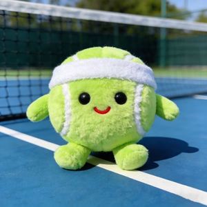 Personalized Cartoon Sports Tennis Ball Plush Toy Doll & Charm Cute Stuffed Animals Sports Plushie <b>Mini</b> Tennis Plush Keychain - Product Image 1